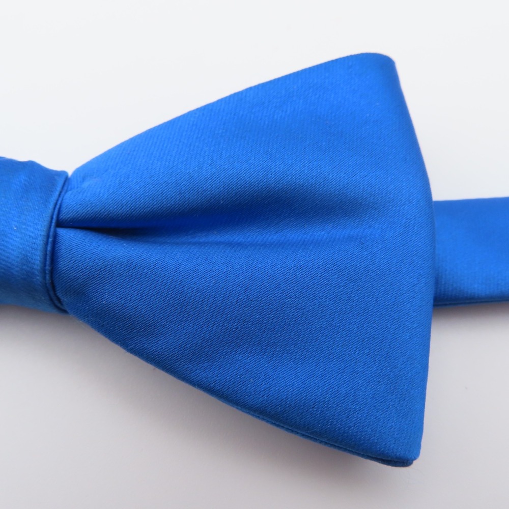 Apt 9 Bow Tie Blue Solid 2.5" Wide Pre Tie Polyester Tuxedo - Picture 2 of 5